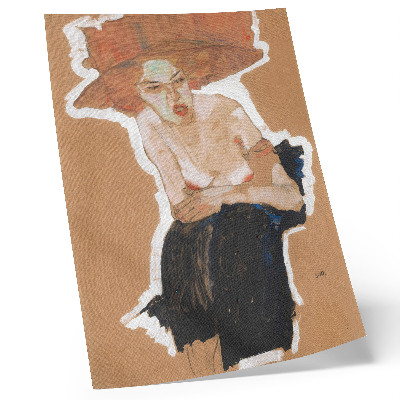 Kunstdruck leinwand „Der Schelm“ (1910), ein hochauflösendes Gemälde von Egon Schiele