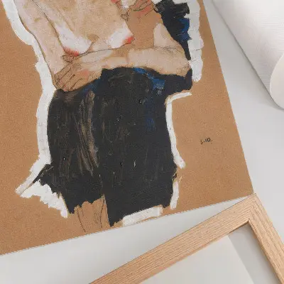 Kunstdruck auf Leinwand „Der Schelm“ von Egon Schiele aus dem Jahr 1910 als hochauflösendes Gemälde