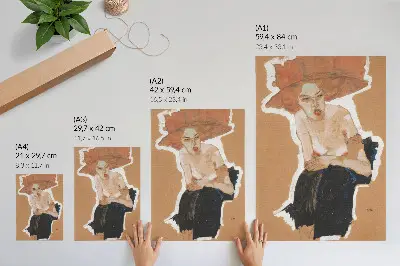 Kunstdruck auf Leinwand „Der Schelm“ von Egon Schiele aus dem Jahr 1910 als hochauflösendes Gemälde