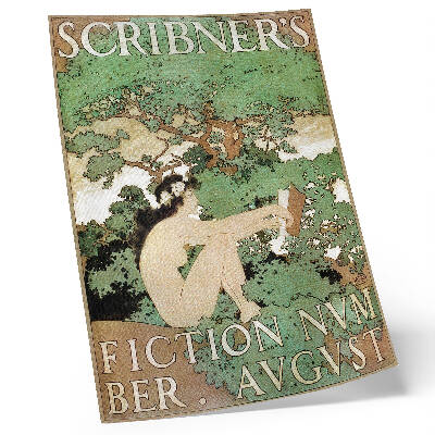 Wandposter Die nackte Frau, eine Ausgabe von Scribner's Fiction (1897) von Maxfield Parrish