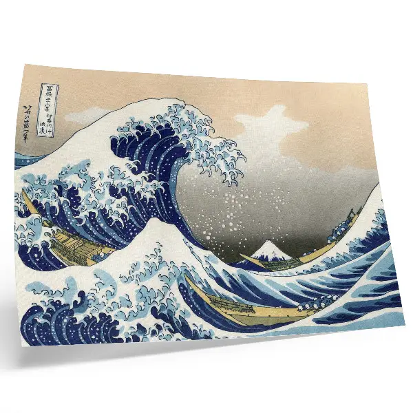Die große Welle vor Kanagawa von Hokusai Kunstdruck als Poster des japanischen Ukiyo-e-Holzschnitts