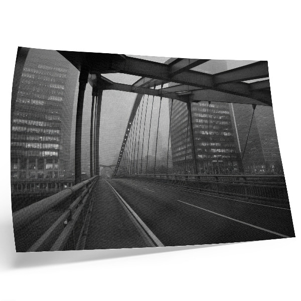 Kunstdruck poster City Bridge – majestätische Gebäude, schlichte Eleganz