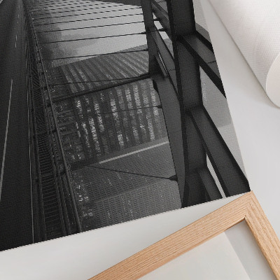 Kunstdruck poster City Bridge – majestätische Gebäude, schlichte Eleganz