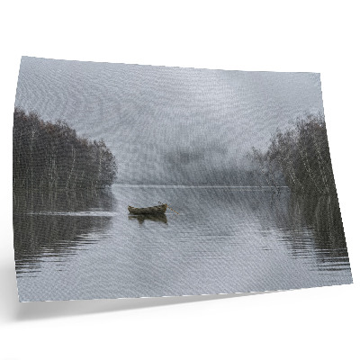 Kunstdruck poster Himmel und Wasser, Nebel und Bäume, Frieden und Stille