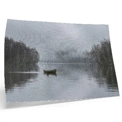 Kunstdruck Himmel und Wasser sowie Nebel und Bäume für Frieden und Stille