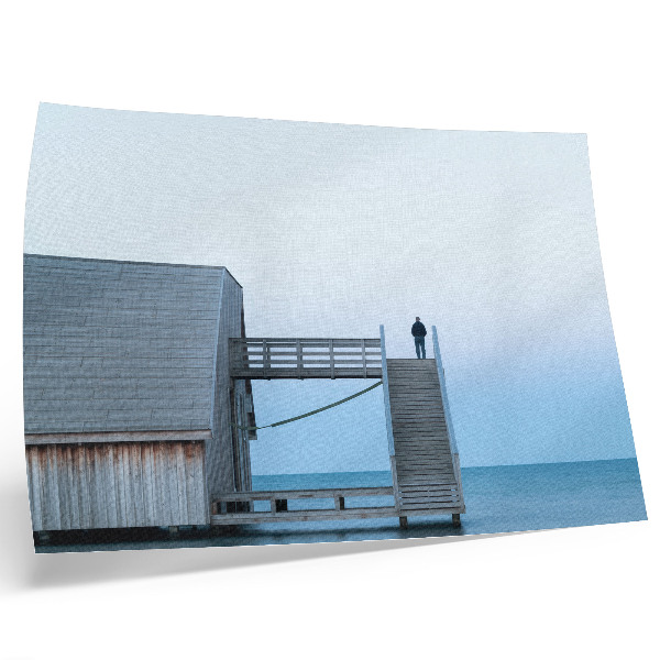 Kunstdruck poster Minimalismus, Frieden, Person, Treppe, Architektur