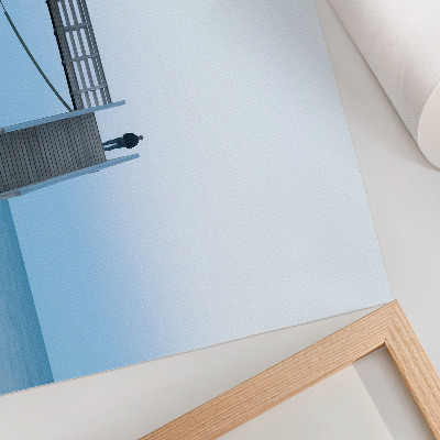 Kunstdruck poster Minimalismus, Frieden, Person, Treppe, Architektur