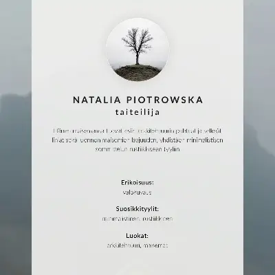 Poster minimalistisches Winterhaus vor einer Schneekulisse