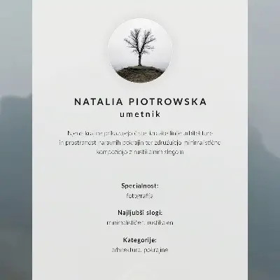 Poster minimalistisches Winterhaus vor einer Schneekulisse