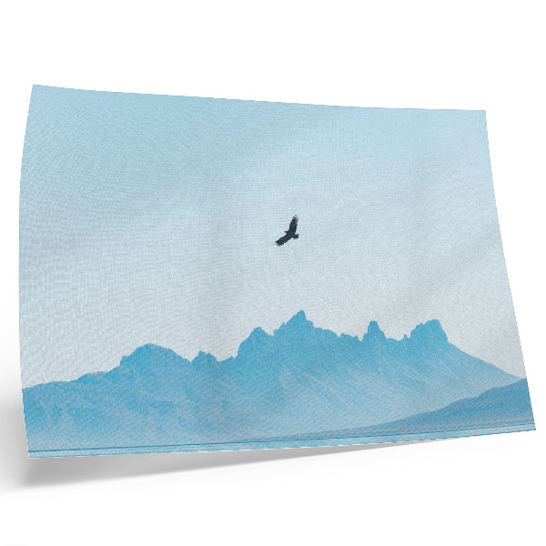 Kunstdruck poster Minimalistische Bergvogellandschaft