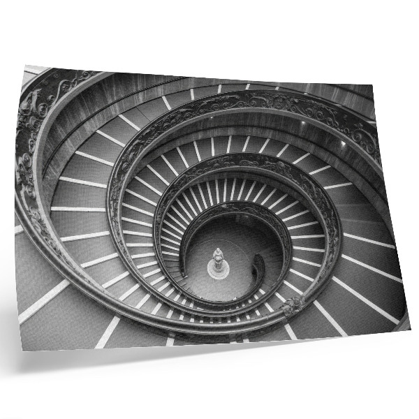 Kunstdruck poster Elegante Architektur von Wendeltreppen