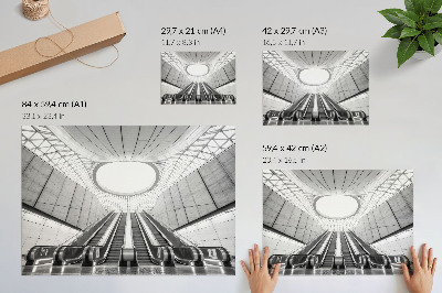 Poster Minimalistische futuristische Innenarchitektur