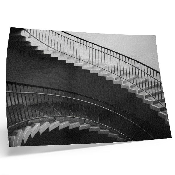 Kunstdruck poster Eleganz in Schwarz und Weiß, moderne Formen