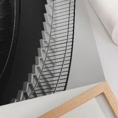 Kunstdruck Eleganz in Schwarz und Weiß mit modernen Formen
