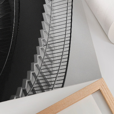 Kunstdruck poster Eleganz in Schwarz und Weiß, moderne Formen