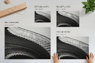 Kunstdruck Eleganz in Schwarz und Weiß mit modernen Formen