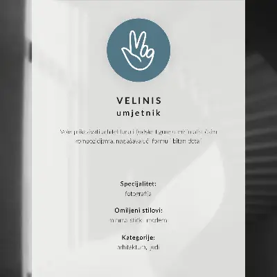 Poster schwarze Silhouette hinter einem Glasrahmen im minimalistischen grauen Stil