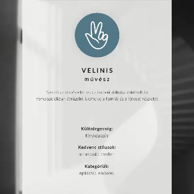 Poster schwarze Silhouette hinter einem Glasrahmen im minimalistischen grauen Stil