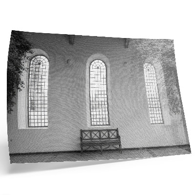 Poster Minimalistisches Interieur mit Fenstern und Pflanzen
