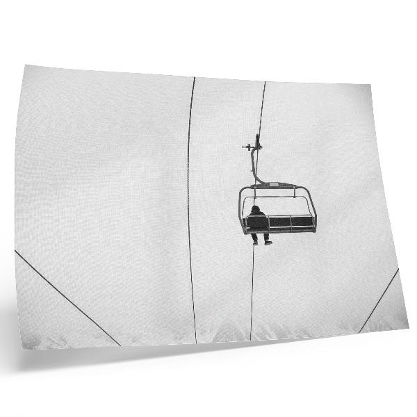 Poster kunstdruck Minimalismus, Einsamkeit, Frieden, Winterlandschaft