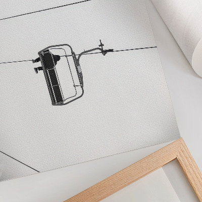 Poster kunstdruck Minimalismus, Einsamkeit, Frieden, Winterlandschaft