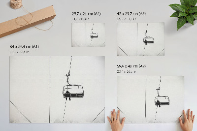 Poster kunstdruck Minimalismus, Einsamkeit, Frieden, Winterlandschaft