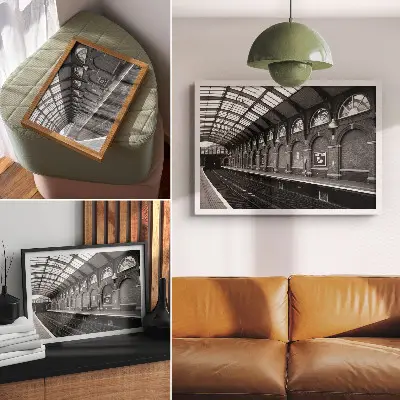 Kunstdruck Poster Die Eleganz urbaner Architektur bei Licht und Schatten