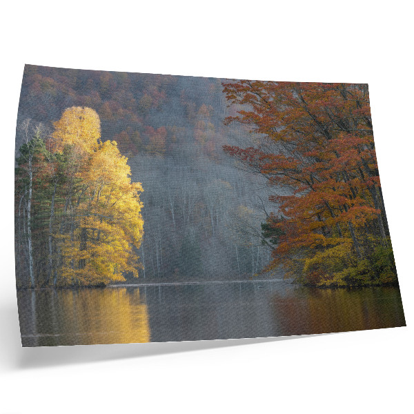 Kunstdruck poster Herbstfarben, See, friedliche Atmosphäre, Harmonie