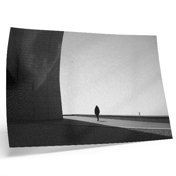Poster Minimalistische Silhouette, starke Schatten, moderner Raum