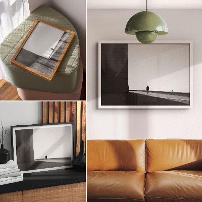 Poster Minimalistische Silhouette, starke Schatten, moderner Raum
