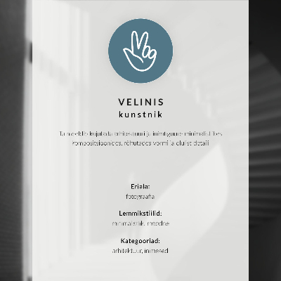 Poster Minimalistische Silhouette, starke Schatten, moderner Raum