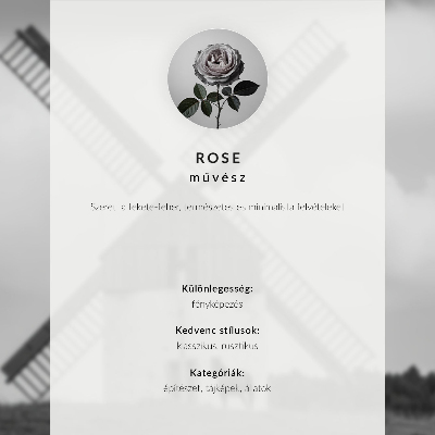 Poster Eine schwarz-weiße Windmühle auf einem Feld mit Pferden