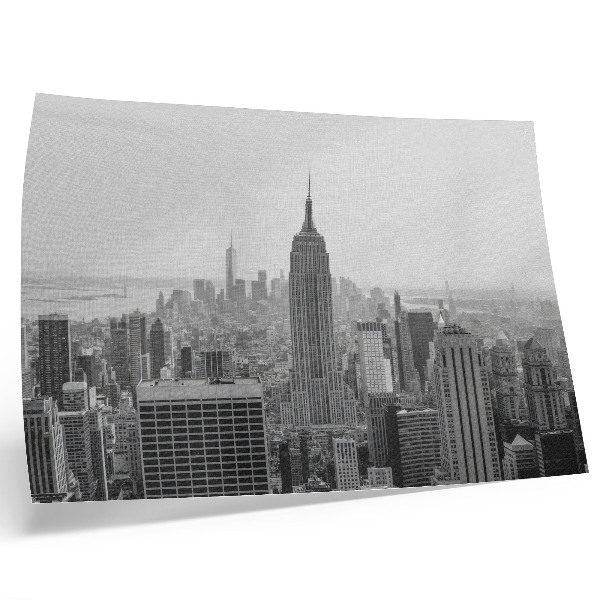 Poster Modernes Schwarz-Weiß-Großstadtpanorama