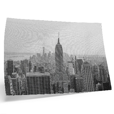 Poster Modernes Schwarz-Weiß-Großstadtpanorama