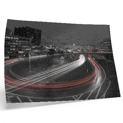 Poster kunstdruck Dynamische Bewegung der Lichter der nächtlichen Stadt