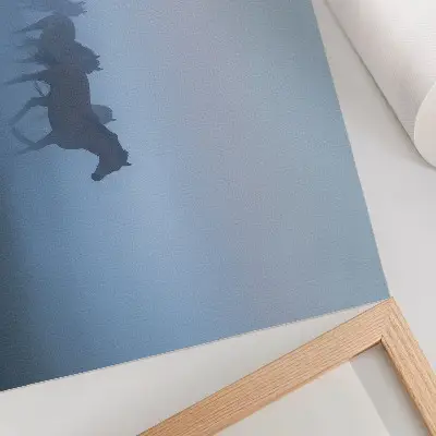 Pferde im Nebel Kunstdruck eine beruhigende Komposition voller Frieden