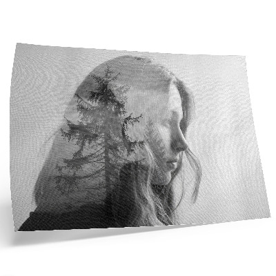 Poster kunstdruck Schwarz-Weiß-Porträt subtile Eleganz