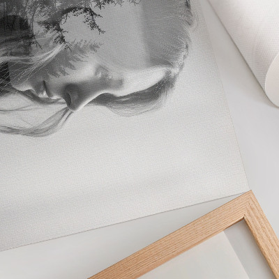 Poster kunstdruck Schwarz-Weiß-Porträt subtile Eleganz