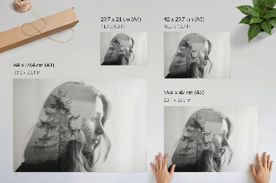 Poster kunstdruck Schwarz-Weiß-Porträt subtile Eleganz