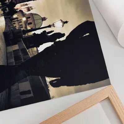 Kunstdruck Poster Gotische Türme mit Brückendurchgang im Inneren