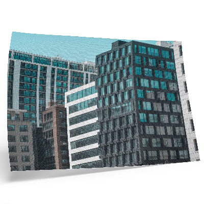 Poster kunstdruck Moderne Gebäude aus Glas, geometrische Harmonie
