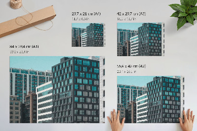 Poster kunstdruck Moderne Gebäude aus Glas, geometrische Harmonie
