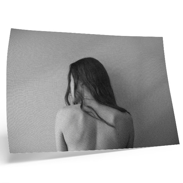Kunstdruck poster Der minimalistische Charme von Figuren in Monochrom