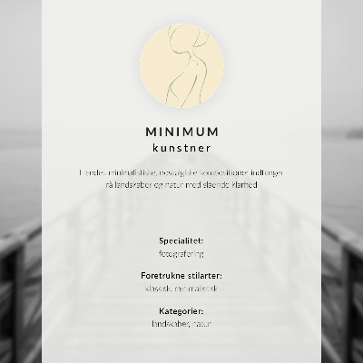 Kunstdruck poster Eine einsame Gestalt auf einem Pier im Nebel