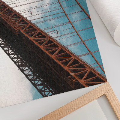 Poster Brücke mit Details vor dem Himmel