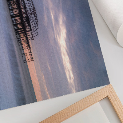 Poster kunstdruck Rustikales Gebäude am Meer in ruhiger Lage