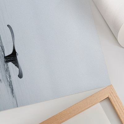Poster kunstdruck Walflossenflosse über Wasser Minimalismus Harmonie