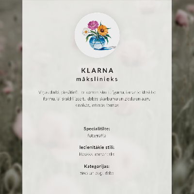 Poster Moderne Komposition aus rosa Dahlie und grünen Blättern