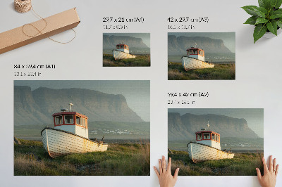 Kunstdruck poster Łódź Bergpanorama Klima Nostalgie