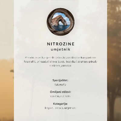 Poster Ein nebliges Panorama eines Waldes voller Grün und Grau